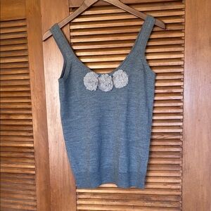 J. Crew Gray Camisole with Floral Details